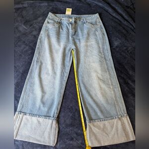 Women's Blue Wide-Leg Jeans